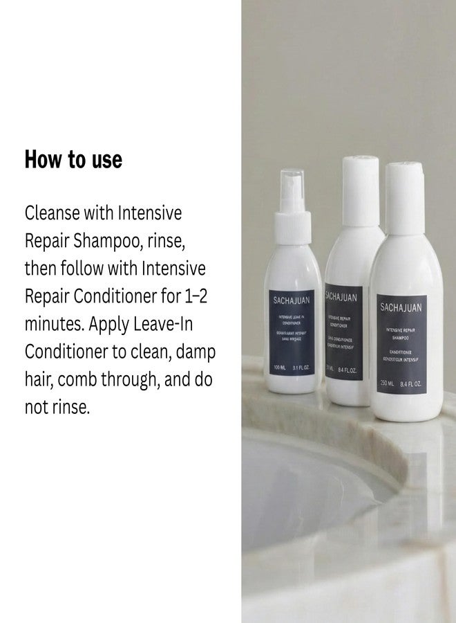 SACHAJUAN Repair Kit | Intensive Repair Shampoo + Conditioner + Leave-In | Strengthen, Nourish & Protect Damaged or Dry Hair | UV Protection, Repair & Softness | Vegan & Paraben-Free | Set of 3 - Image 3